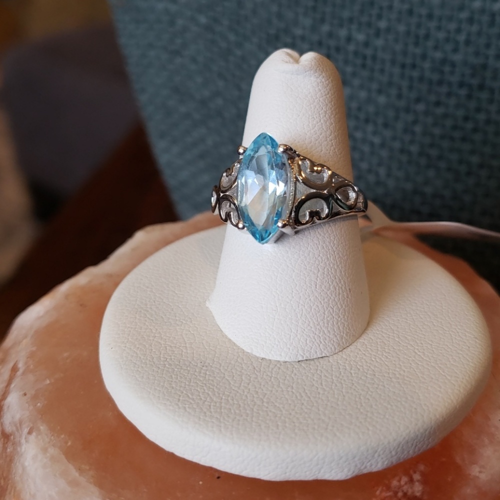 3.50 CT Marquise Cut Sky Blue Topaz .925 Silver